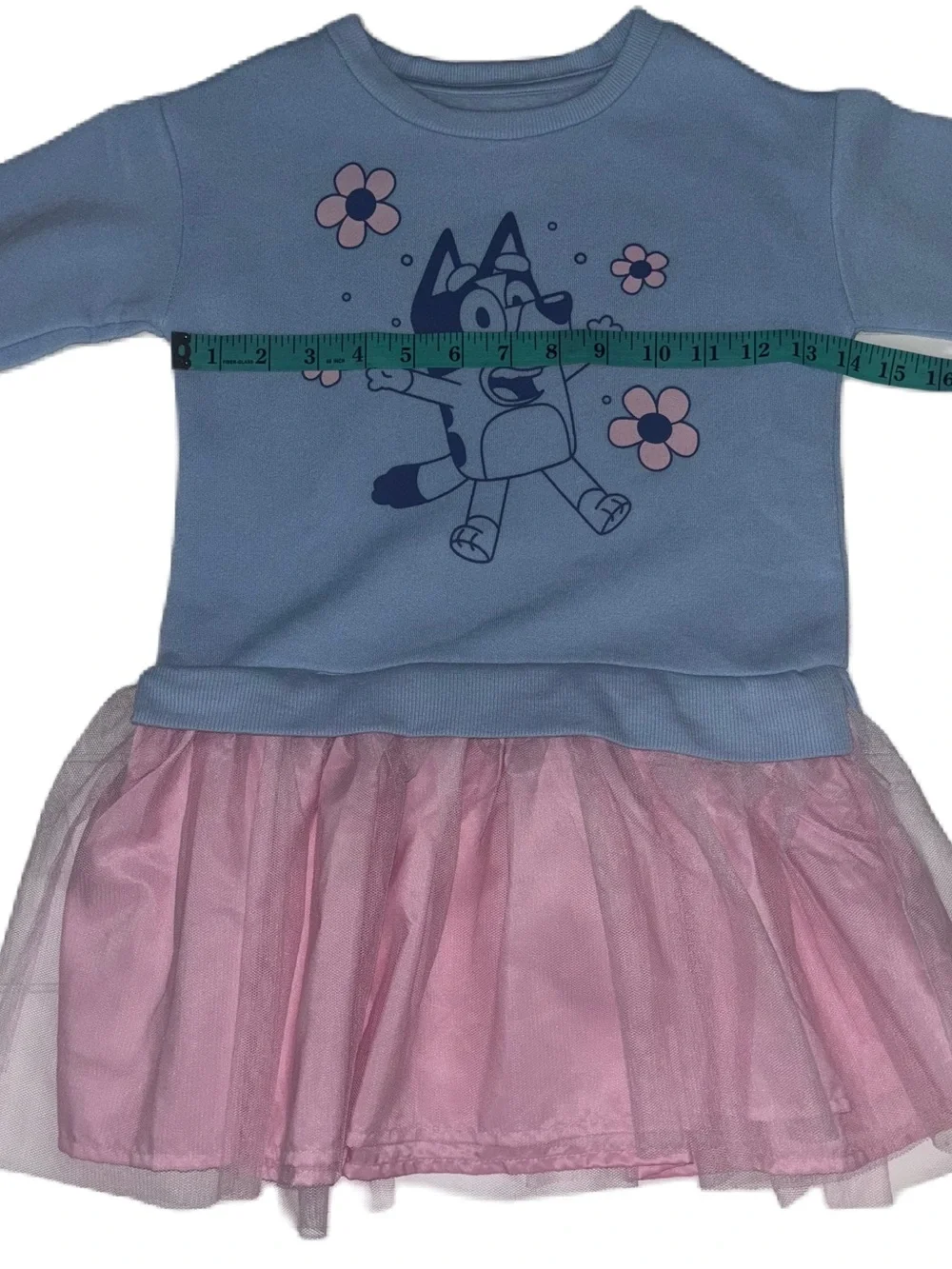 Bluey Blue & Pink Sweatshirt Tulle Dress Toddler Girls 5T